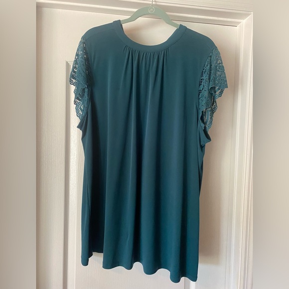 Torrid Teal Studio Knit High Neck Top Size 3 - Picture 5 of 8